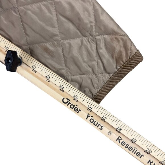 Vintage Gap Jacket Women XS Beige Quilted Corduroy Collar Snap Buttons - Picture 10 of 10